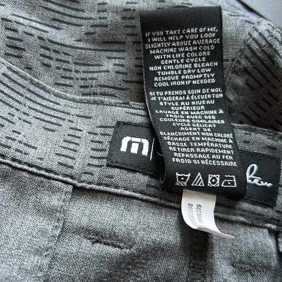 TravisMathew Go Fish Shorts in Heather Grey Pinstripe Black Grey Golf Sz 34 - Picture 8 of 11